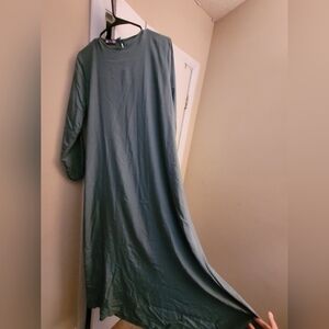 Blue summer flowy dress